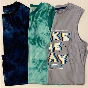 All in Motion girls XL Graphic and Tie-Dye Sleeveless athletic Tops Tanks